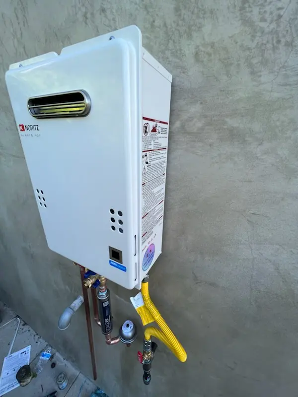 Tankless water heater installation for Timberlane homes